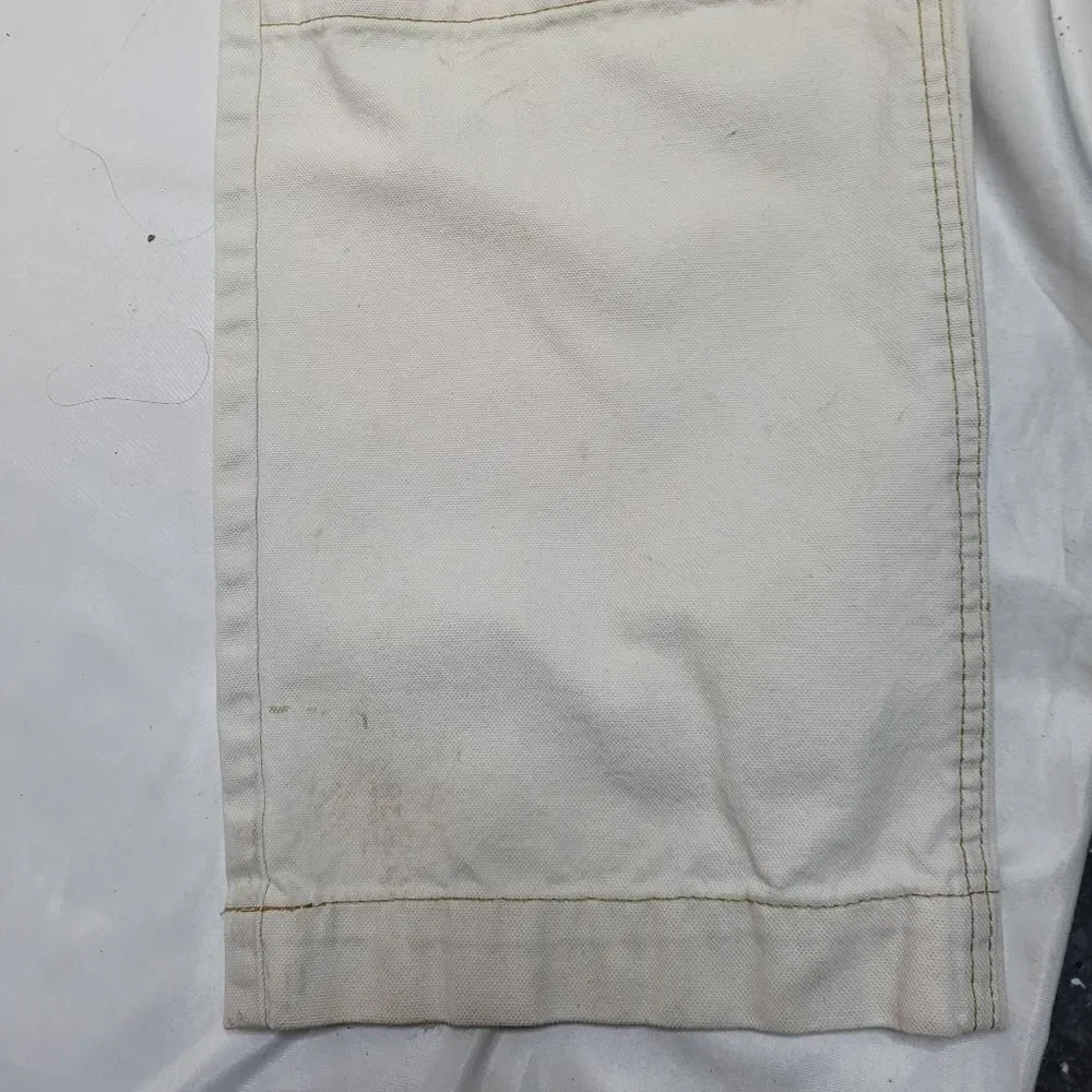 VINTAGE LL‎ Bean cream double knee straight leg gorp work pants 36x32
